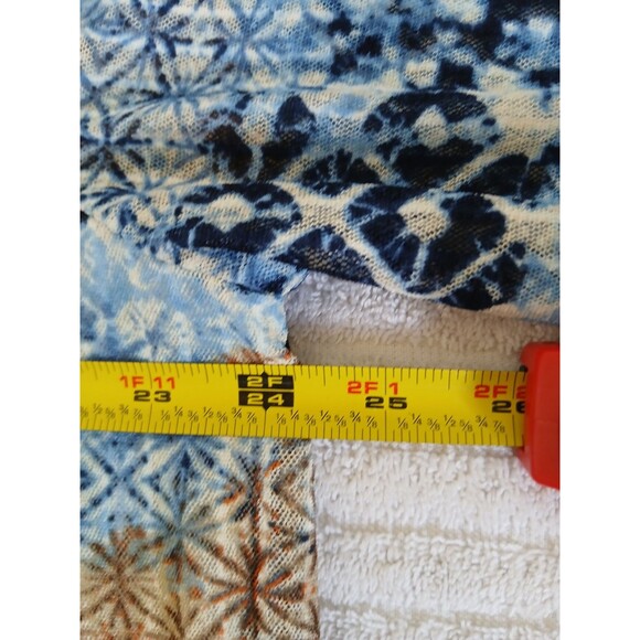 Catherines Tunic 18/20WP Mesh Abstract Lined Shark Bite Hem 3/4 Sleeves Boho - Picture 11 of 14